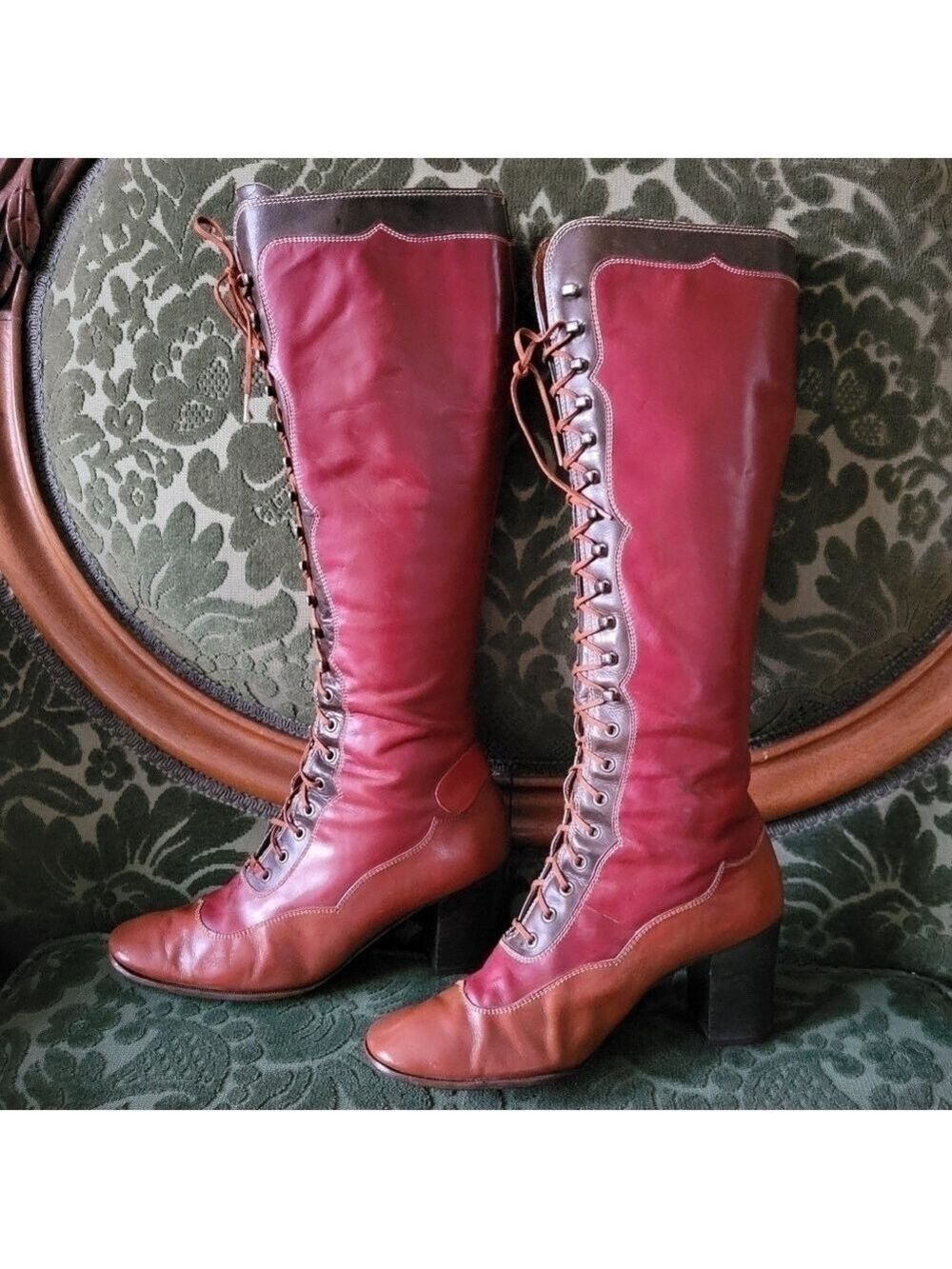 Vintage Yves Saint Laurent 70-71 Fall Collection Victorian Style Tall Boots